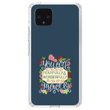 DistinctInk® Clear Shockproof Hybrid Case for Apple iPhone / Samsung Galaxy / Google Pixel - You Are Fearfully & Wonderfully Made