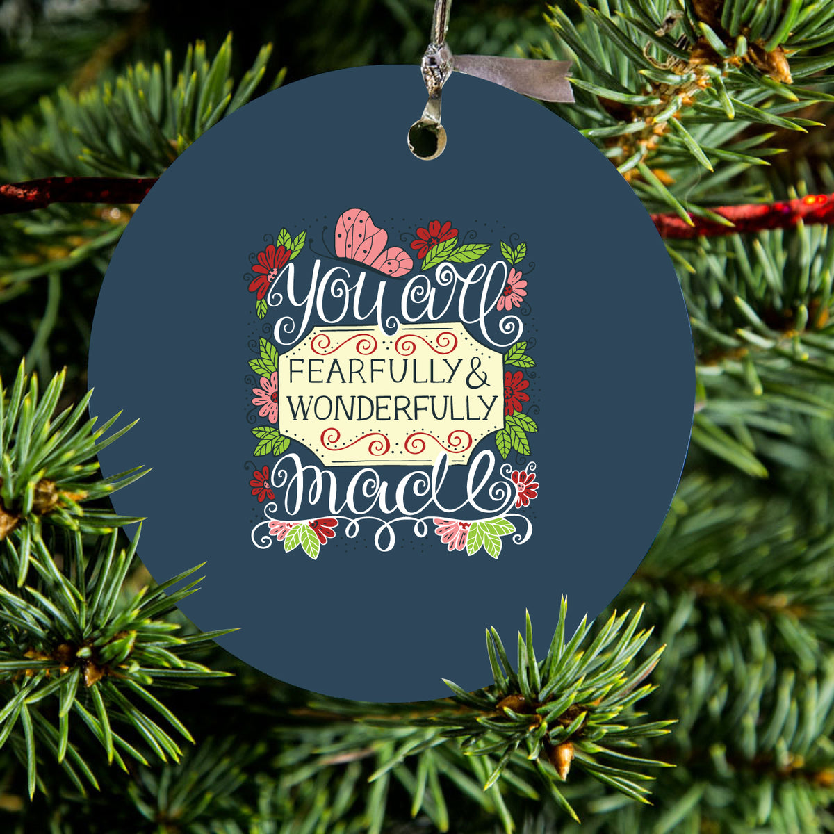 You Are Fearfully & Wonderfully Made Ceramic Ornament, view 2