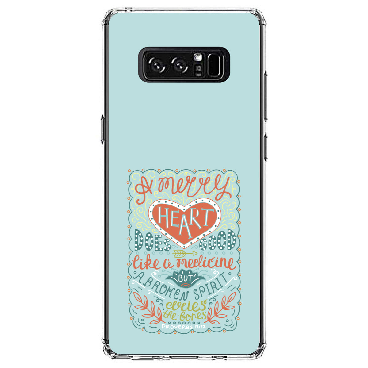Proverbs 17:22, A Merry Heart Does Good Clear Shockproof iPhone Case, view 12