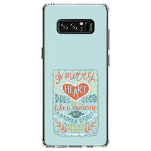 DistinctInk® Clear Shockproof Hybrid Case for Apple iPhone / Samsung Galaxy / Google Pixel - Proverbs 17:22 - A Merry Heart Does Good