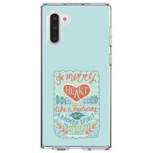 DistinctInk® Clear Shockproof Hybrid Case for Apple iPhone / Samsung Galaxy / Google Pixel - Proverbs 17:22 - A Merry Heart Does Good