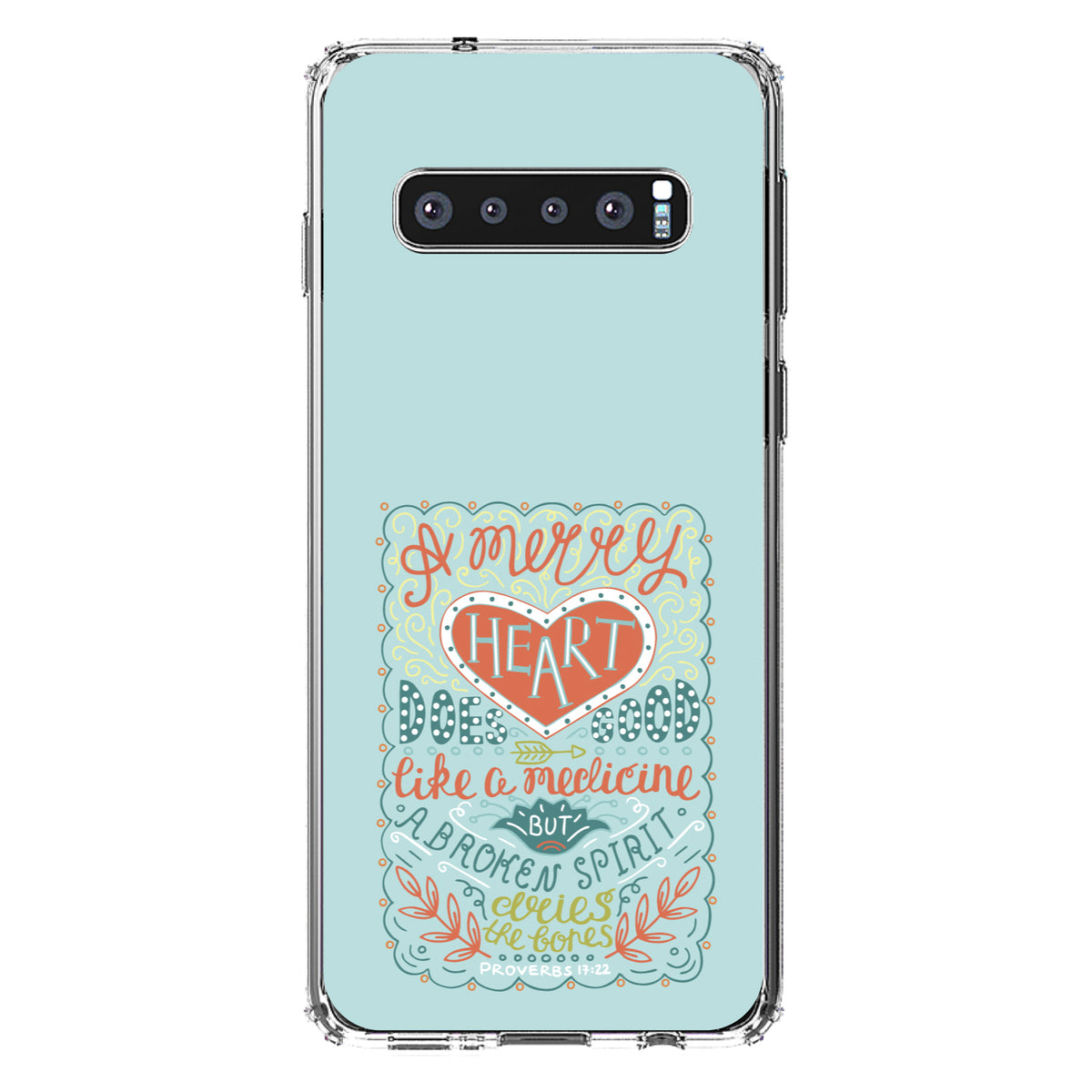 Proverbs 17:22, A Merry Heart Does Good Clear Shockproof iPhone Case, view 17