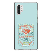 DistinctInk® Clear Shockproof Hybrid Case for Apple iPhone / Samsung Galaxy / Google Pixel - Proverbs 17:22 - A Merry Heart Does Good