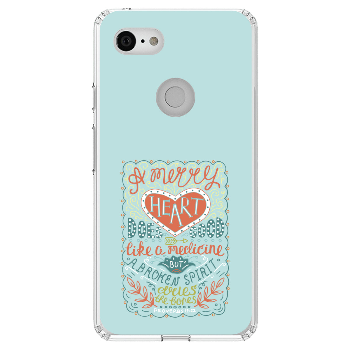 Proverbs 17:22, A Merry Heart Does Good Clear Shockproof iPhone Case, view 22