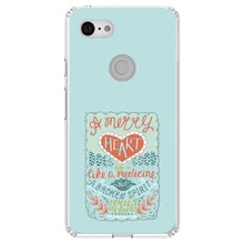 DistinctInk® Clear Shockproof Hybrid Case for Apple iPhone / Samsung Galaxy / Google Pixel - Proverbs 17:22 - A Merry Heart Does Good