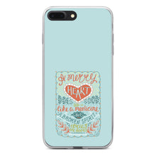 DistinctInk® Clear Shockproof Hybrid Case for Apple iPhone / Samsung Galaxy / Google Pixel - Proverbs 17:22 - A Merry Heart Does Good