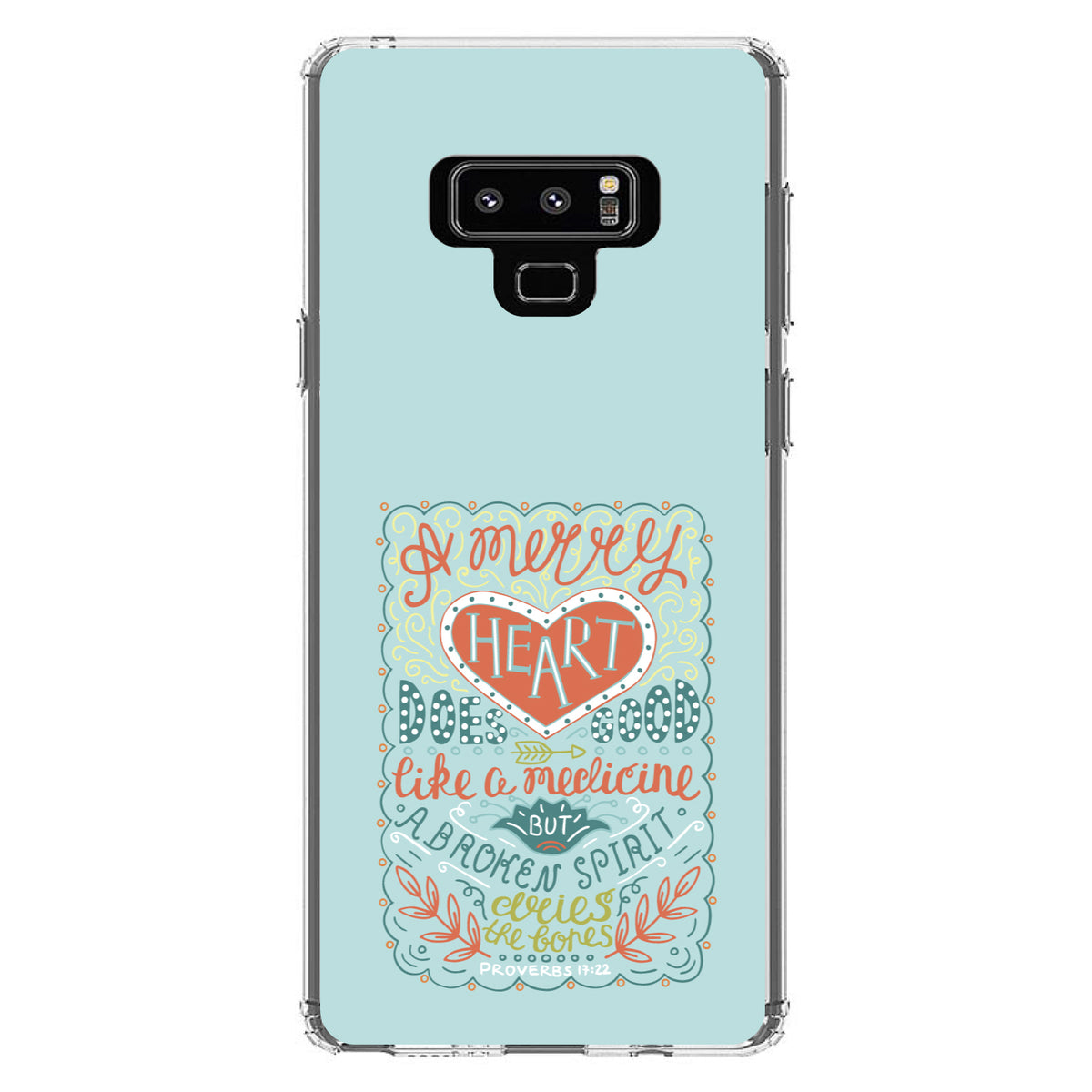 Proverbs 17:22, A Merry Heart Does Good Clear Shockproof iPhone Case, view 11