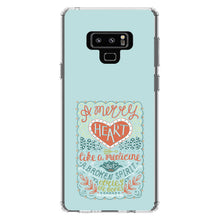 DistinctInk® Clear Shockproof Hybrid Case for Apple iPhone / Samsung Galaxy / Google Pixel - Proverbs 17:22 - A Merry Heart Does Good