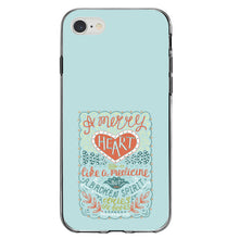 DistinctInk® Clear Shockproof Hybrid Case for Apple iPhone / Samsung Galaxy / Google Pixel - Proverbs 17:22 - A Merry Heart Does Good