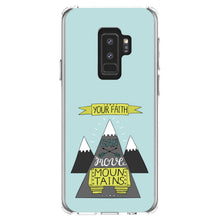 DistinctInk® Clear Shockproof Hybrid Case for Apple iPhone / Samsung Galaxy / Google Pixel - Your Faith Can Move Mountains