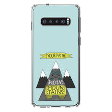 DistinctInk® Clear Shockproof Hybrid Case for Apple iPhone / Samsung Galaxy / Google Pixel - Your Faith Can Move Mountains