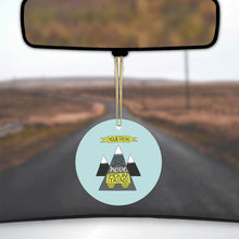 DistinctInk® Hanging Ceramic Christmas Tree Ornament with Gold String - Great Gift / Present - 2 3/4 inch Diameter - Your Faith Can Move Mountains
