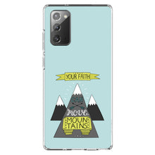 DistinctInk® Clear Shockproof Hybrid Case for Apple iPhone / Samsung Galaxy / Google Pixel - Your Faith Can Move Mountains