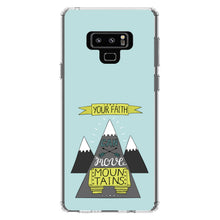 DistinctInk® Clear Shockproof Hybrid Case for Apple iPhone / Samsung Galaxy / Google Pixel - Your Faith Can Move Mountains