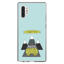 DistinctInk® Clear Shockproof Hybrid Case for Apple iPhone / Samsung Galaxy / Google Pixel - Your Faith Can Move Mountains
