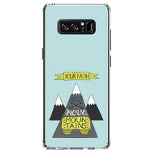 DistinctInk® Clear Shockproof Hybrid Case for Apple iPhone / Samsung Galaxy / Google Pixel - Your Faith Can Move Mountains