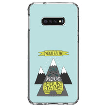 DistinctInk® Clear Shockproof Hybrid Case for Apple iPhone / Samsung Galaxy / Google Pixel - Your Faith Can Move Mountains
