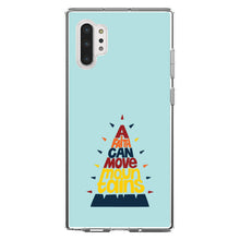 DistinctInk® Clear Shockproof Hybrid Case for Apple iPhone / Samsung Galaxy / Google Pixel - A Faith Can Moves Mountains