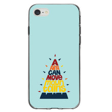 DistinctInk® Clear Shockproof Hybrid Case for Apple iPhone / Samsung Galaxy / Google Pixel - A Faith Can Moves Mountains