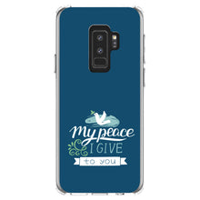 DistinctInk® Clear Shockproof Hybrid Case for Apple iPhone / Samsung Galaxy / Google Pixel - My Peace I Give To You - Dove