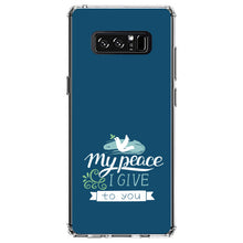DistinctInk® Clear Shockproof Hybrid Case for Apple iPhone / Samsung Galaxy / Google Pixel - My Peace I Give To You - Dove