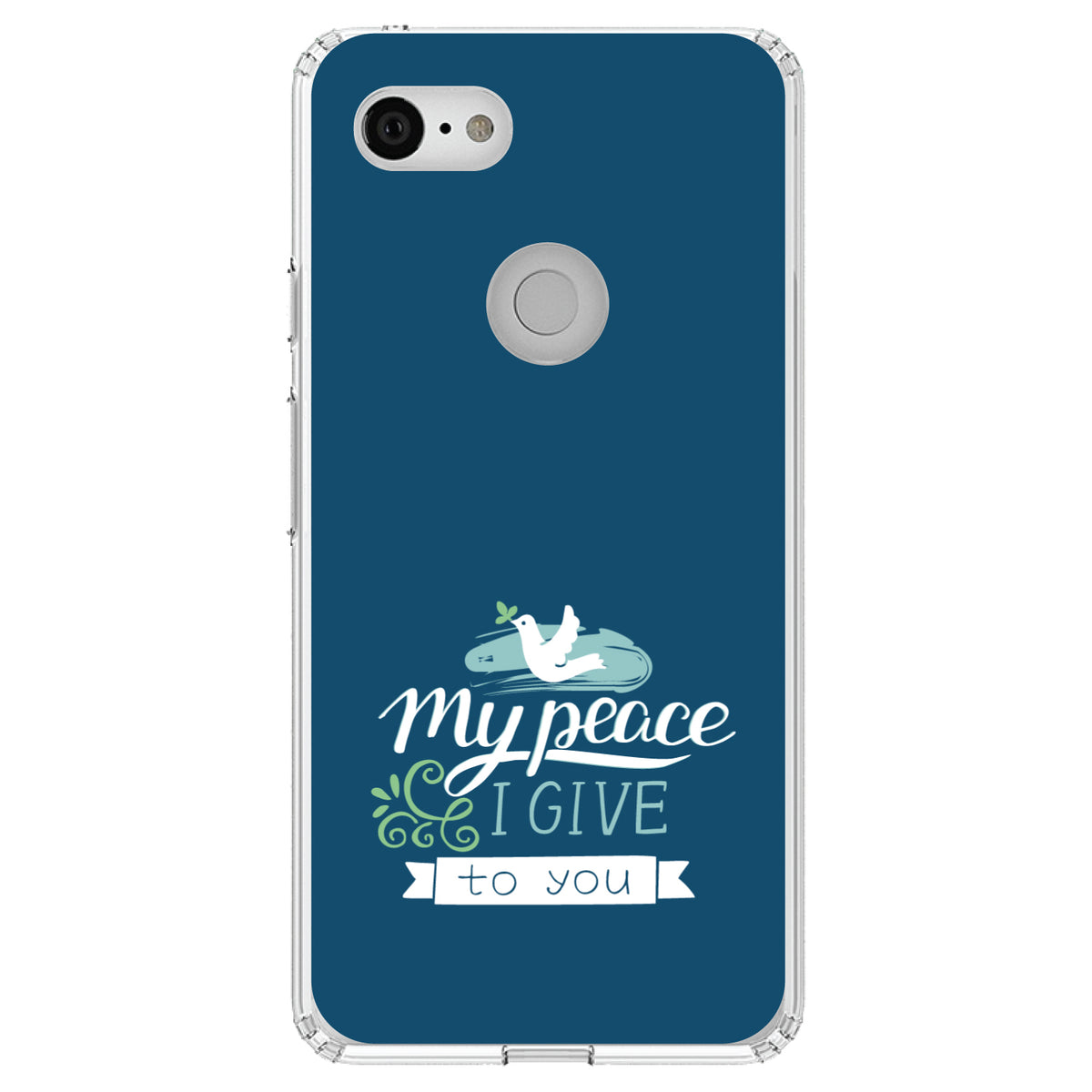 My Peace I Give To You, Dove Clear Shockproof iPhone Case, view 21