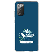 DistinctInk® Clear Shockproof Hybrid Case for Apple iPhone / Samsung Galaxy / Google Pixel - My Peace I Give To You - Dove