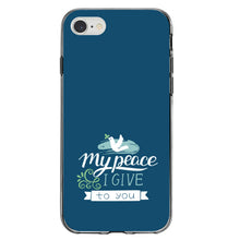 DistinctInk® Clear Shockproof Hybrid Case for Apple iPhone / Samsung Galaxy / Google Pixel - My Peace I Give To You - Dove