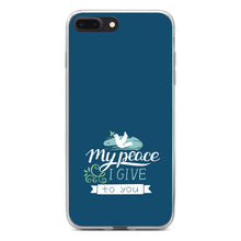 DistinctInk® Clear Shockproof Hybrid Case for Apple iPhone / Samsung Galaxy / Google Pixel - My Peace I Give To You - Dove