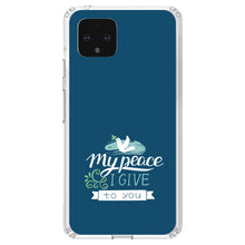 DistinctInk® Clear Shockproof Hybrid Case for Apple iPhone / Samsung Galaxy / Google Pixel - My Peace I Give To You - Dove