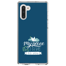 DistinctInk® Clear Shockproof Hybrid Case for Apple iPhone / Samsung Galaxy / Google Pixel - My Peace I Give To You - Dove
