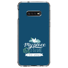 DistinctInk® Clear Shockproof Hybrid Case for Apple iPhone / Samsung Galaxy / Google Pixel - My Peace I Give To You - Dove