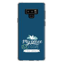 DistinctInk® Clear Shockproof Hybrid Case for Apple iPhone / Samsung Galaxy / Google Pixel - My Peace I Give To You - Dove