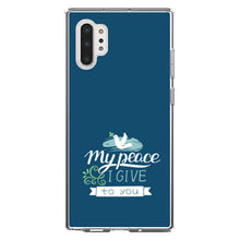 DistinctInk® Clear Shockproof Hybrid Case for Apple iPhone / Samsung Galaxy / Google Pixel - My Peace I Give To You - Dove