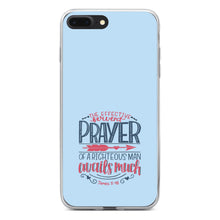 DistinctInk® Clear Shockproof Hybrid Case for Apple iPhone / Samsung Galaxy / Google Pixel - James 5:16 - Effective Fervent Pray of a Righteous Man