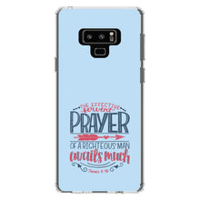DistinctInk® Clear Shockproof Hybrid Case for Apple iPhone / Samsung Galaxy / Google Pixel - James 5:16 - Effective Fervent Pray of a Righteous Man