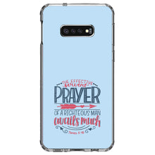 DistinctInk® Clear Shockproof Hybrid Case for Apple iPhone / Samsung Galaxy / Google Pixel - James 5:16 - Effective Fervent Pray of a Righteous Man