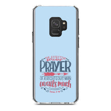 DistinctInk® Clear Shockproof Hybrid Case for Apple iPhone / Samsung Galaxy / Google Pixel - James 5:16 - Effective Fervent Pray of a Righteous Man