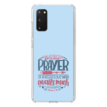 DistinctInk® Clear Shockproof Hybrid Case for Apple iPhone / Samsung Galaxy / Google Pixel - James 5:16 - Effective Fervent Pray of a Righteous Man