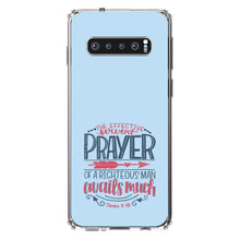 DistinctInk® Clear Shockproof Hybrid Case for Apple iPhone / Samsung Galaxy / Google Pixel - James 5:16 - Effective Fervent Pray of a Righteous Man