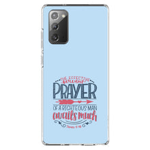 DistinctInk® Clear Shockproof Hybrid Case for Apple iPhone / Samsung Galaxy / Google Pixel - James 5:16 - Effective Fervent Pray of a Righteous Man
