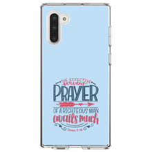 DistinctInk® Clear Shockproof Hybrid Case for Apple iPhone / Samsung Galaxy / Google Pixel - James 5:16 - Effective Fervent Pray of a Righteous Man