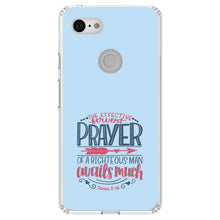 DistinctInk® Clear Shockproof Hybrid Case for Apple iPhone / Samsung Galaxy / Google Pixel - James 5:16 - Effective Fervent Pray of a Righteous Man