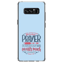 DistinctInk® Clear Shockproof Hybrid Case for Apple iPhone / Samsung Galaxy / Google Pixel - James 5:16 - Effective Fervent Pray of a Righteous Man