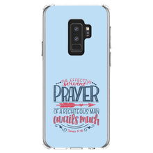 DistinctInk® Clear Shockproof Hybrid Case for Apple iPhone / Samsung Galaxy / Google Pixel - James 5:16 - Effective Fervent Pray of a Righteous Man