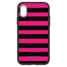 Black & Pink Bold Stripes OtterBox Symmetry Case for iPhone & Galaxy