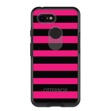 Black & Pink Bold Stripes OtterBox Symmetry Case for iPhone & Galaxy