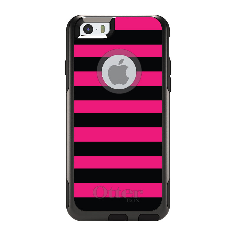 Black & Pink Bold Stripes OtterBox Commuter Case for iPhone & Galaxy, view 4