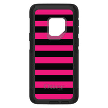DistinctInk OtterBox Commuter Series Case for Apple iPhone or Samsung Galaxy - Black & Pink Bold Stripes
