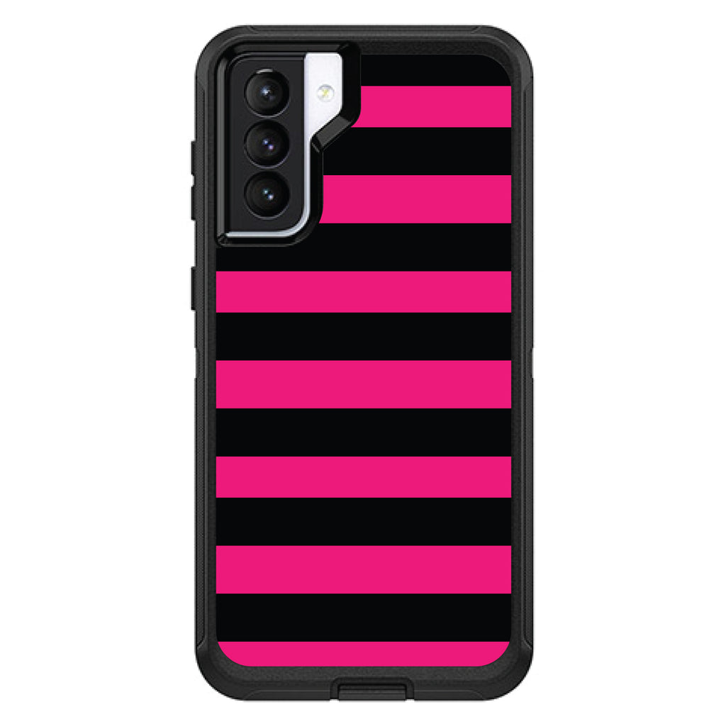 Black & Pink Bold Stripes OtterBox Defender Case for iPhone & Galaxy, view 6